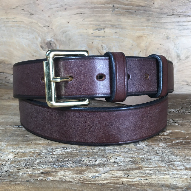 Bark Effect Leather Belt