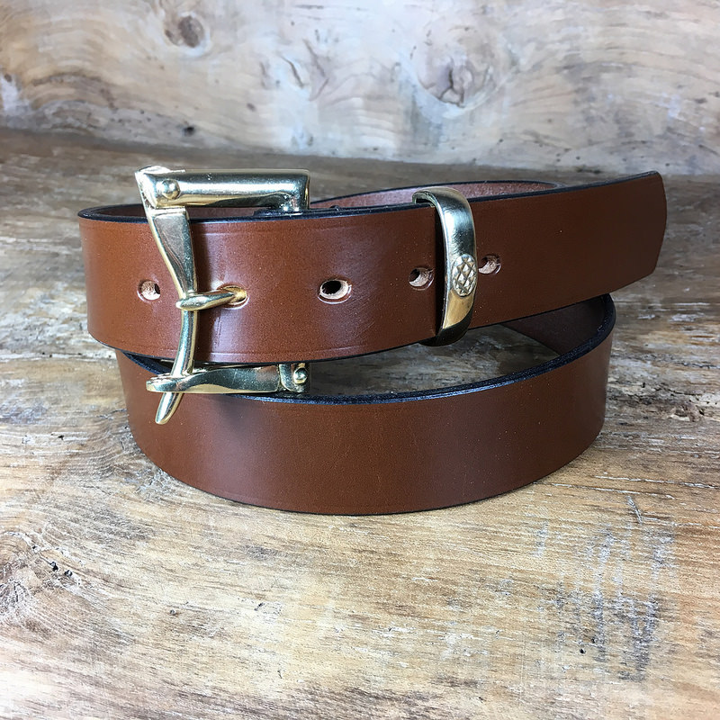 Quick Release Bridle Leather Belt 1 1/2